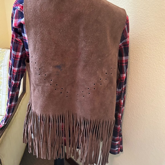 Vintage suede fringevest . 70’s? - Picture 3 of 4